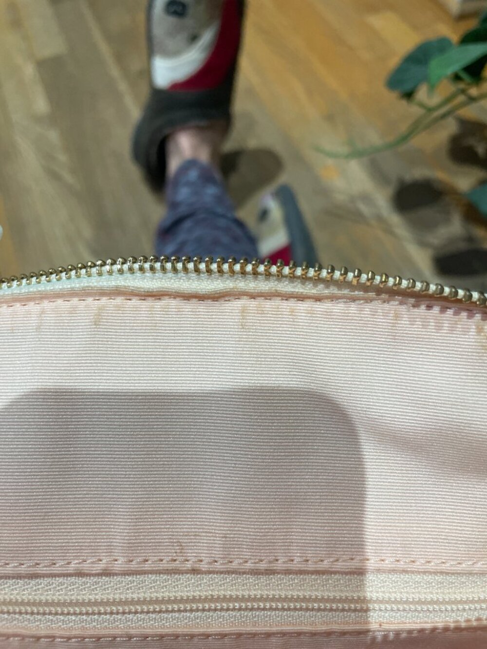 Coach Cora Domed Satchel Leather Peach and Cream Handbag - Picture 10 of 14